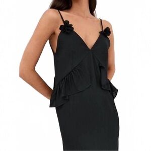 NWT_ Kika Vargas Bel Maxi Sleveless Dress in black size 0